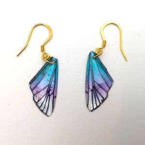 Chic Blue Butterfly Wing Earrings